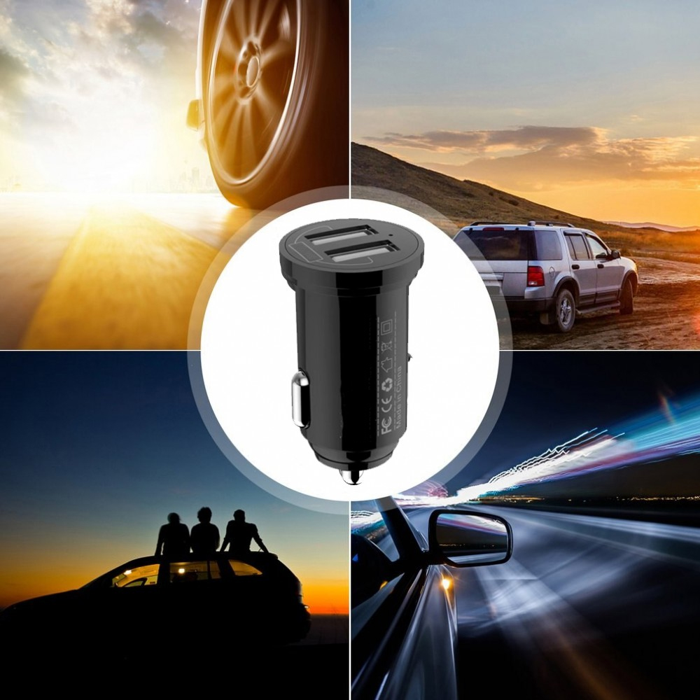 Mini Caricatore da Auto 2 Porte USB-A 24W/4.8A Nero - immagine 6