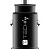 Mini Caricatore da Auto 2 Porte USB-A Ricarica veloce 36W Metallo Nero - immagine 3