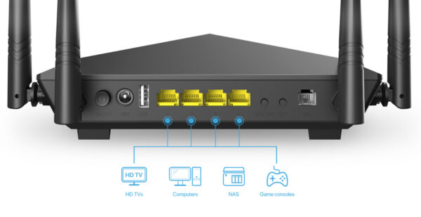Modem Router VDSL/ADSL AC1200 Dual Band Wi-Fi Gigabit, V12 - immagine 5