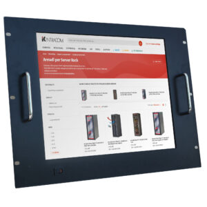Monitor LCD 17'' per Rack 19'' 8 Unità Nero