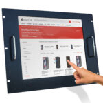 Monitor LCD 17'' Touch Screen per Rack 19'' 8 Unità Nero