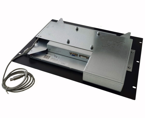 Monitor LCD 17'' Touch Screen per Rack 19'' 8 Unità Nero - immagine 3
