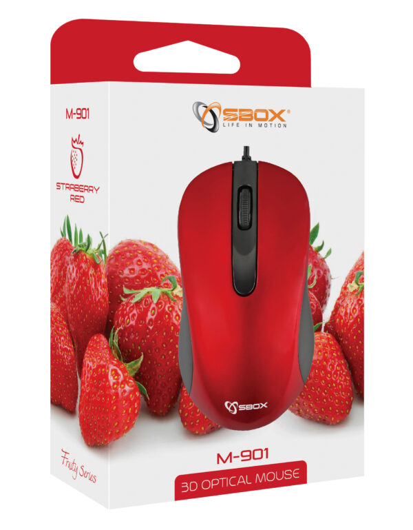 Mouse Ottico 3D USB 1000dpi M-901 Rosso - immagine 2