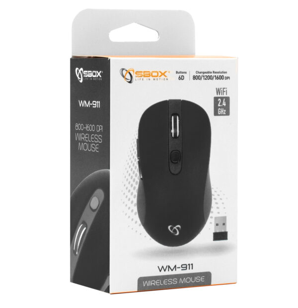 Mouse Wireless 1600dpi WM-911 Nero - immagine 2