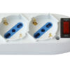 Multipresa 3 Posti Italiana Bipasso / Schuko con spina 10A - immagine 3