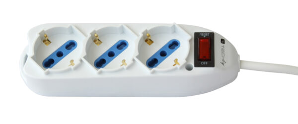 Multipresa 3 Posti Italiana Bipasso / Schuko con spina 10A - immagine 3