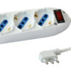 Multipresa 3 Posti Italiana Bipasso / Schuko con spina 10A - immagine 4