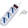 Multipresa 3 Posti Italiana Bipasso / Schuko con spina 10A