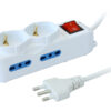 Multipresa 4 Posti Italiana Bipasso / 2 Schuko con Interruttore - immagine 3