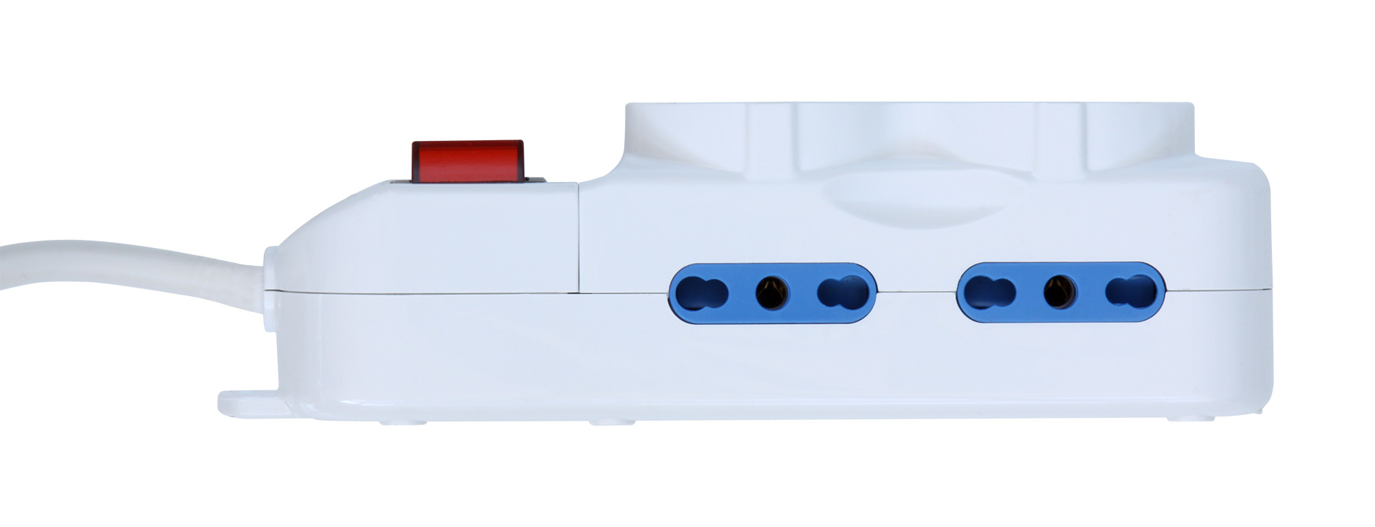 Multipresa 4 Posti Italiana Bipasso / 2 Schuko con Interruttore - immagine 4