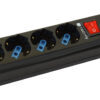Multipresa 4 Posti Italiana Bipasso con Interruttore Nero - immagine 4