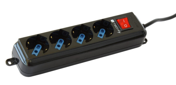 Multipresa 4 Posti Italiana Bipasso con Interruttore Nero - immagine 4