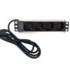 Multipresa 4 posti UNEL da Rack 10'' con Interruttore Spina Italiana 1,5U - immagine 4