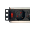Multipresa 4 posti UNEL da Rack 10'' con Interruttore Spina Italiana 1,5U - immagine 3