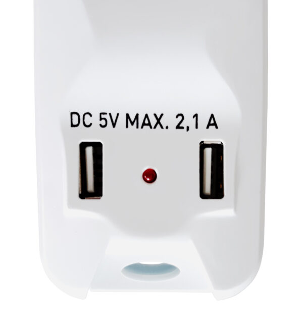 Multipresa 5 Posti Italiana Bipasso con 2 Prese USB - immagine 5