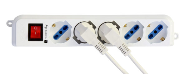 Multipresa 5 Posti Italiana Bipasso / Schuko - immagine 4