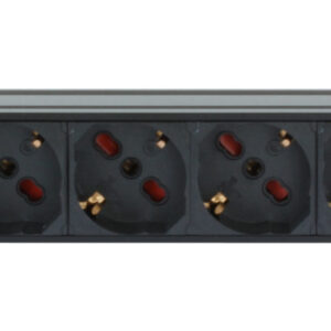 Multipresa 6 Posti da Rack 19'' con Interruttore Spina Italiana 1U