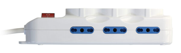 Multipresa 6 Posti Italiana Bipasso / 3 Schuko con Interruttore - immagine 2