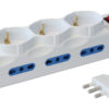 Multipresa 6 Posti Italiana Bipasso con 2 Prese USB Bianca - immagine 2