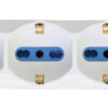 Multipresa 6 Posti Italiana Bipasso con 2 Prese USB Bianca - immagine 4