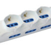 Multipresa 6 Posti Italiana Bipasso con 2 Prese USB Bianca - immagine 3