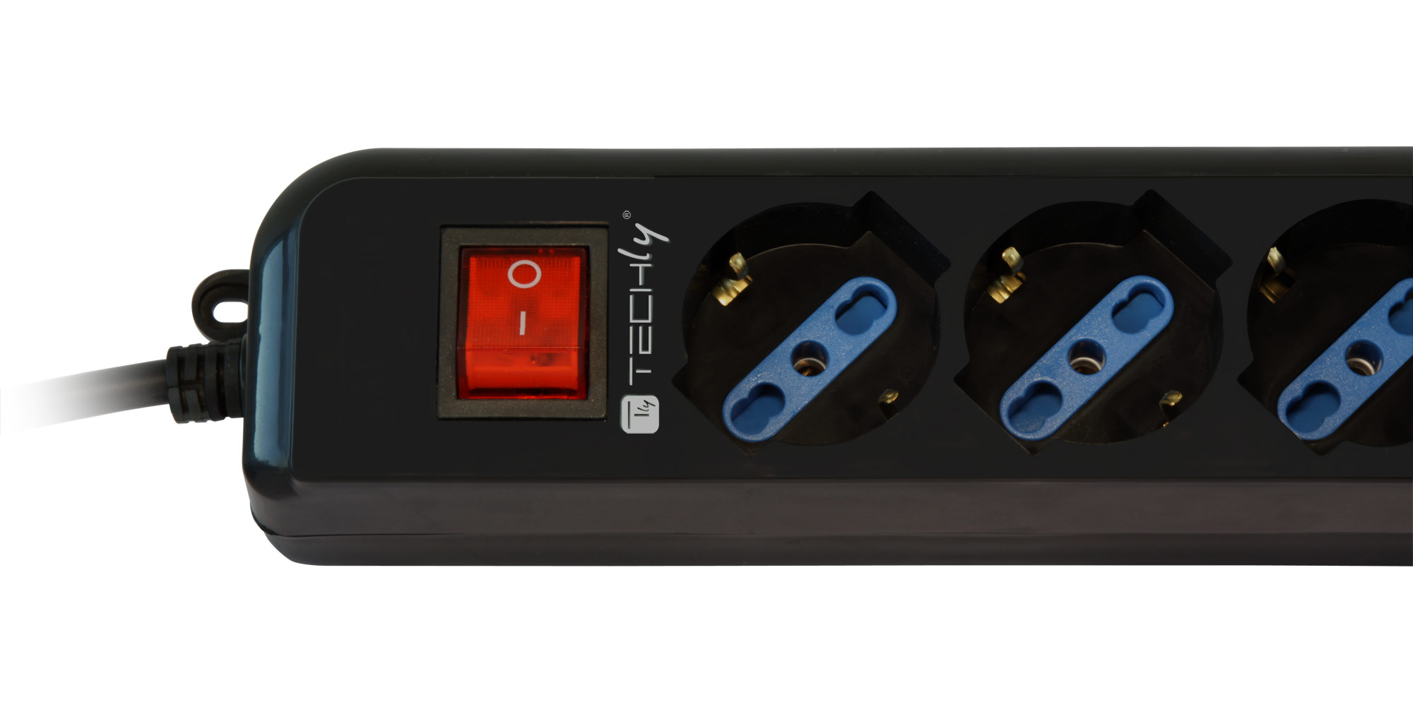 Multipresa 6 Posti Italiana Bipasso con Interruttore Cavo 5m Nero - immagine 7