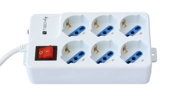 Multipresa 6 Posti Italiana Bipasso / Schuko Angolata - immagine 3