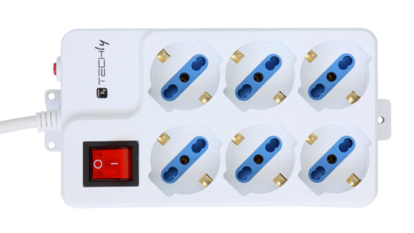 Multipresa 6 Posti Italiana Bipasso / Schuko Angolata - immagine 2