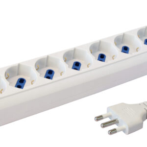 Multipresa 7 Posti Italiana Bipasso / Schuko Cavo 5m