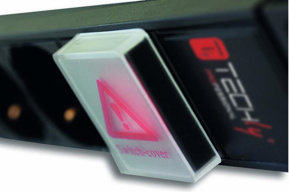 Multipresa 8 Posti da Rack 19'' con Interruttore Spina Italiana 1U - immagine 4