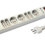 Multipresa 8 Posti Italiana 10A / Schuko Grigio