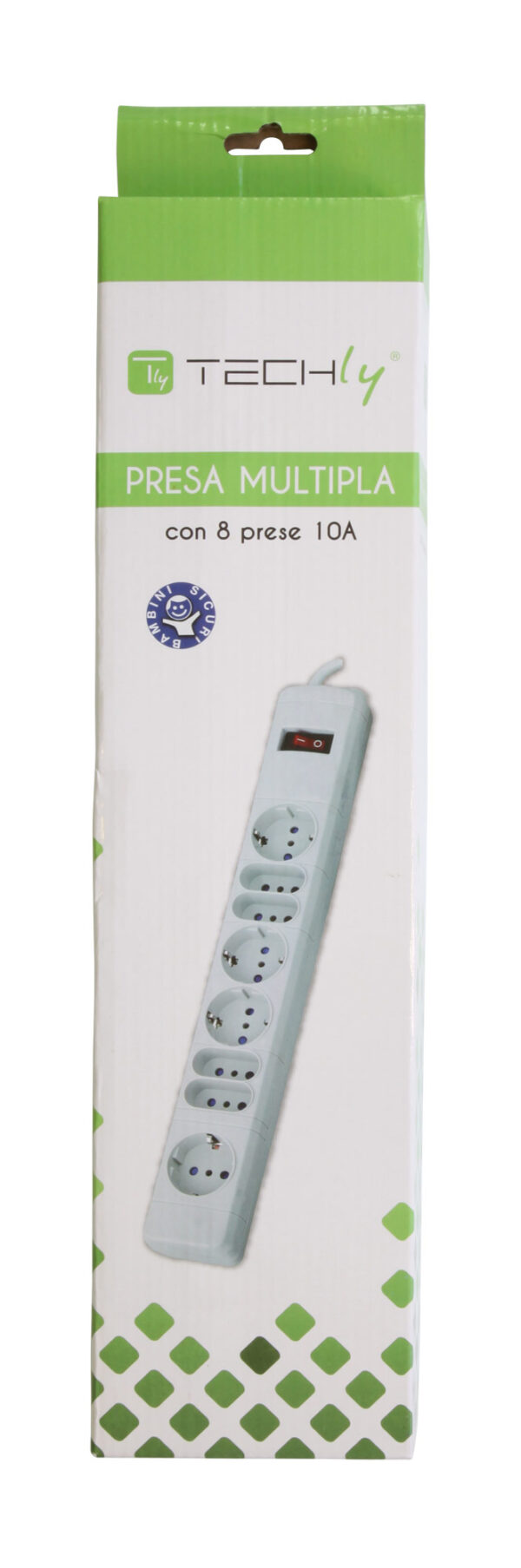 Multipresa 8 Posti Italiana 10A / Schuko Grigio - immagine 2