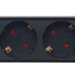 Multipresa 9 Posti da Rack 19'' con Interruttore Spina Schuko Angolata 1U