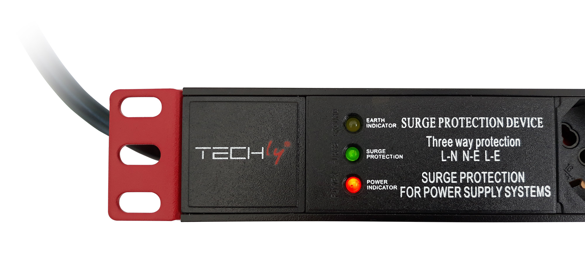 Multipresa 7 Posti da Rack 19'' con Filtro di Protezione 3 LED Spina Italiana 1U - immagine 5