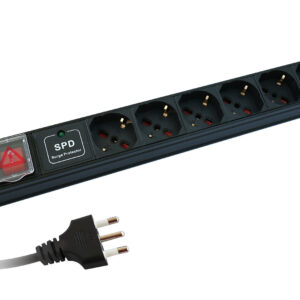 Multipresa da Rack 19'' 7 Posti con limitatore da sovratensioni