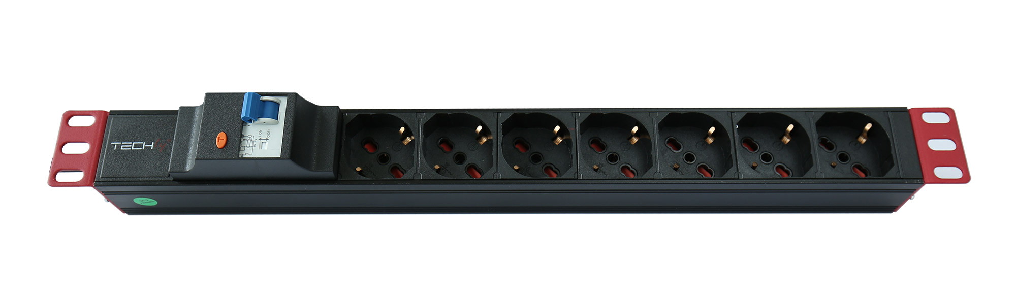 Multipresa 7 Posti da Rack 19'' con Protezione da Dispersioni Spina Italiana 1U - immagine 7