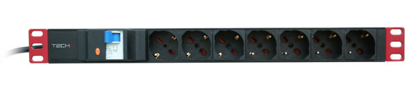 Multipresa 7 Posti da Rack 19'' con Protezione da Dispersioni Spina Italiana 1U