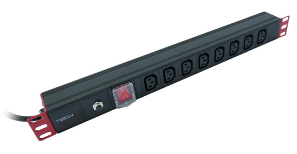 Multipresa 8 Posti C13 da Rack 19'' con Interruttore e Protezione Termica Spina C14 1U - immagine 5