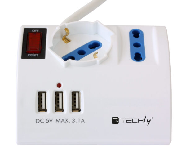 Multipresa da Tavolo 3 Posti con Porte USB - immagine 3