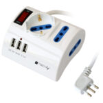 Multipresa da Tavolo 3 Posti con Porte USB