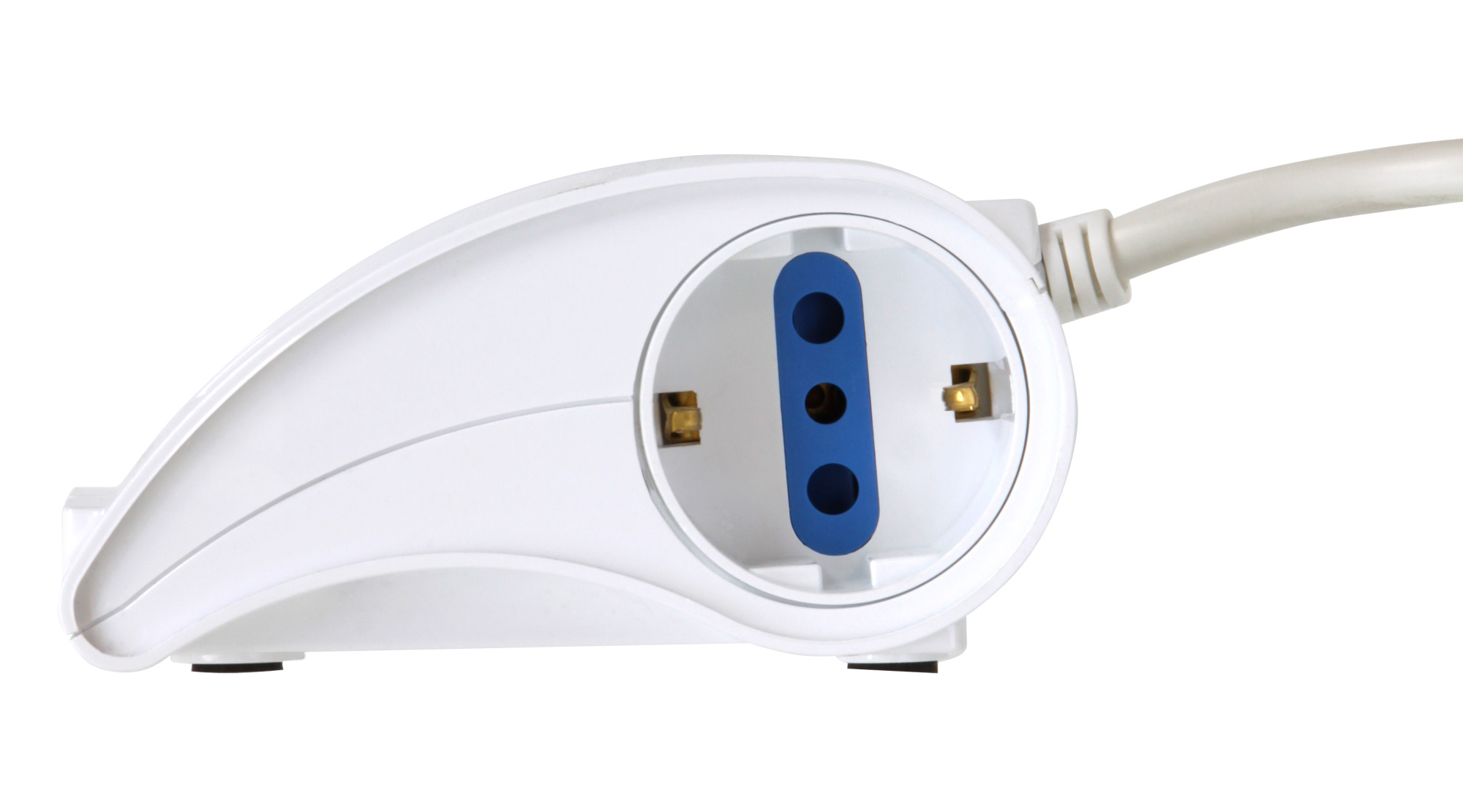 Multipresa da Tavolo 4 prese Italiane Bipasso 2 Schuko e 2 USB Bianca - immagine 7