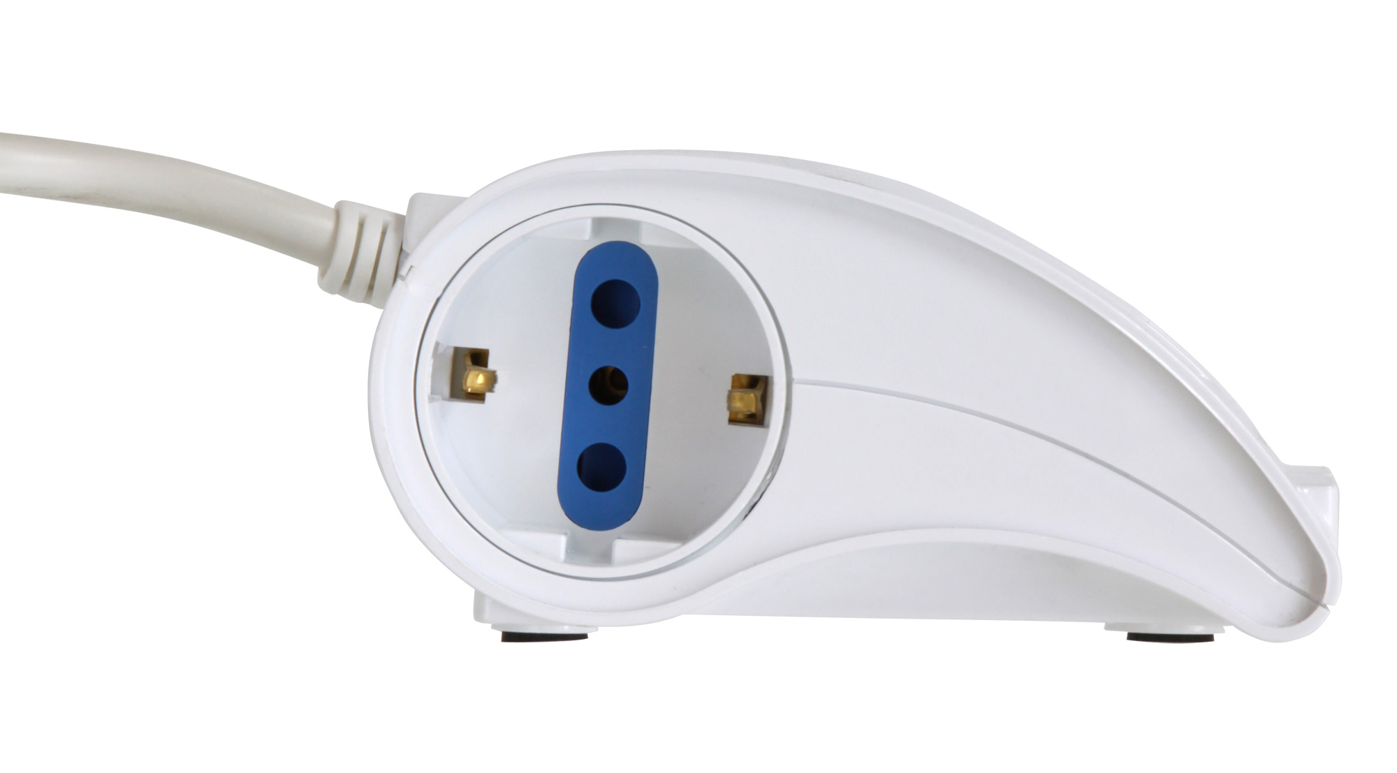 Multipresa da Tavolo 4 prese Italiane Bipasso 2 Schuko e 2 USB Bianca - immagine 6