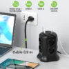 Multipresa da Tavolo a Torretta Salvaspazio 8 Prese Schuko 2 USB-A e 2 USB-C™ - immagine 6