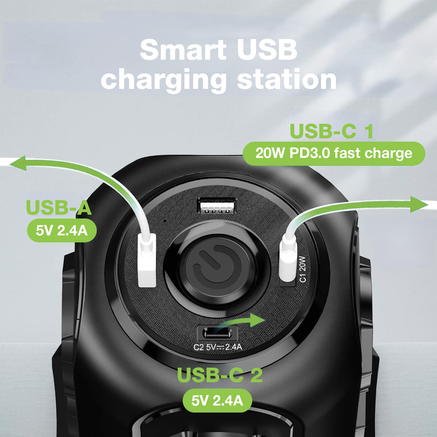 Multipresa da Tavolo a Torretta Salvaspazio 8 Prese Schuko 2 USB-A e 2 USB-C™ - immagine 7