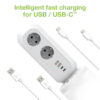 Multipresa da Tavolo Torretta di Alimentazione 11 Prese Schuko 2 USB-A e 2 USB-C™ - immagine 7