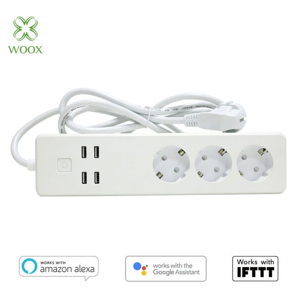 Multipresa Intelligente 3 Prese Schuko 4 USB Controllo Vocale, R4028 - immagine 4