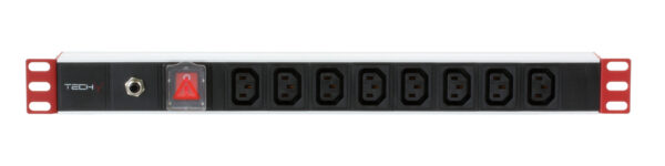 Multipresa 8 Posti da Rack 19'' Spina Schuko Angolata 1U