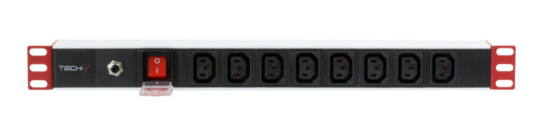 Multipresa 8 Posti da Rack 19'' Spina Schuko Angolata 1U - immagine 3