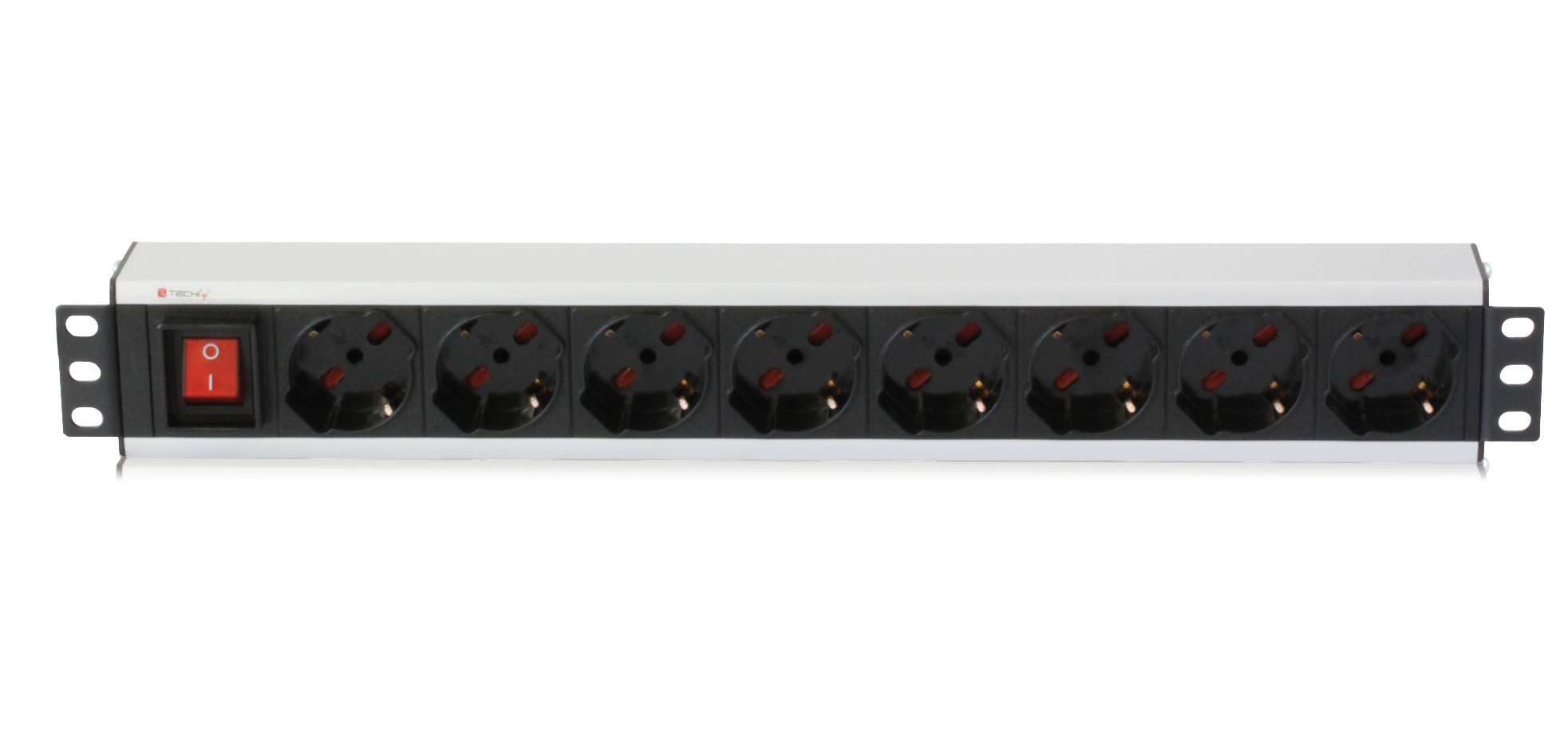 Multipresa 8 Posti da Rack 19'' con Interruttore Spina Italiana 1,5U - immagine 3