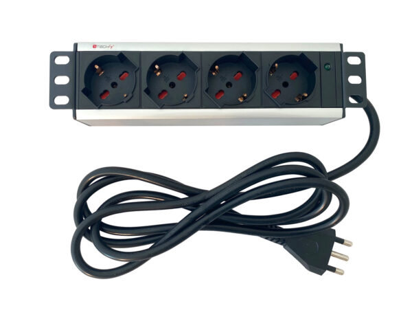 Multipresa Universale 4 Posti da Rack 10'' Spina Italiana 1,5U - immagine 3